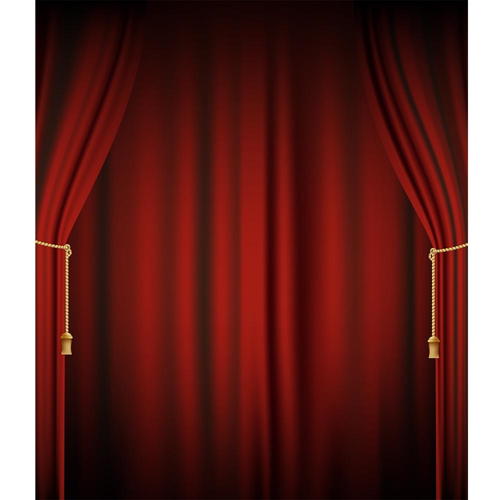 YEELE 10x8ft Theater Blue Stage Backdrop Blue Curtains Play Show Happy Birthday Photography Background Baby Shower Backdrop Photo Shooting Props Studio Video Props Photo Booth Digital Wallpaper 