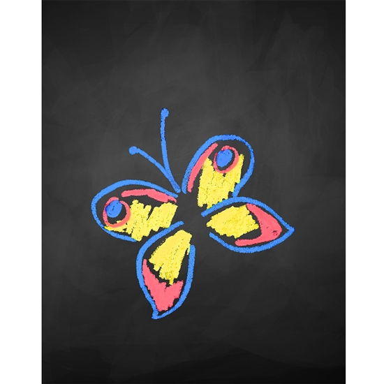 Colorful Butterfly Wings Printed Backdrop