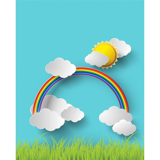 Sunshine and Rainbows Printed Backdrop