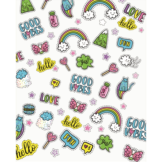Rainbow Stickers Printed Backdrop