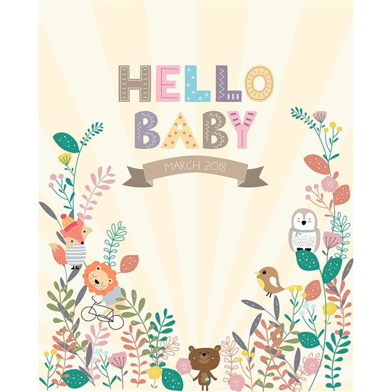 "Hello Baby" Printed Backdrop