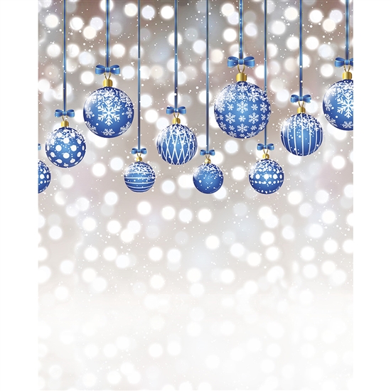 Holiday Ornaments Printed Backdrop