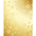 Metallic Gold Snowflakes Printed Backdrop