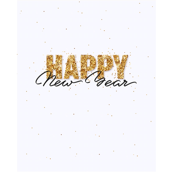 New Year Glitter Printed Backdrop