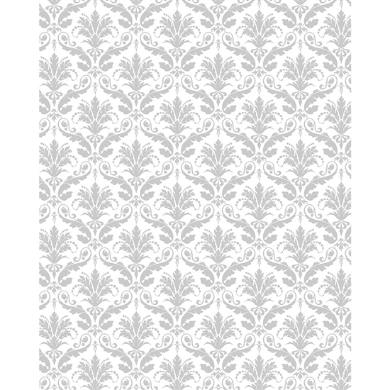 Gray Floral Printed Seamless Paper