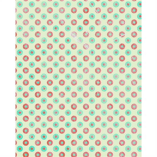 Seafoam & Pink Polka Dots Printed Backdrop
