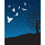 Starlit Doves Printed Backdrop