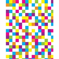 Retro Colored Squares Printed Backdrop