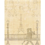 Classical Eiffel Tower Printed Backdrop