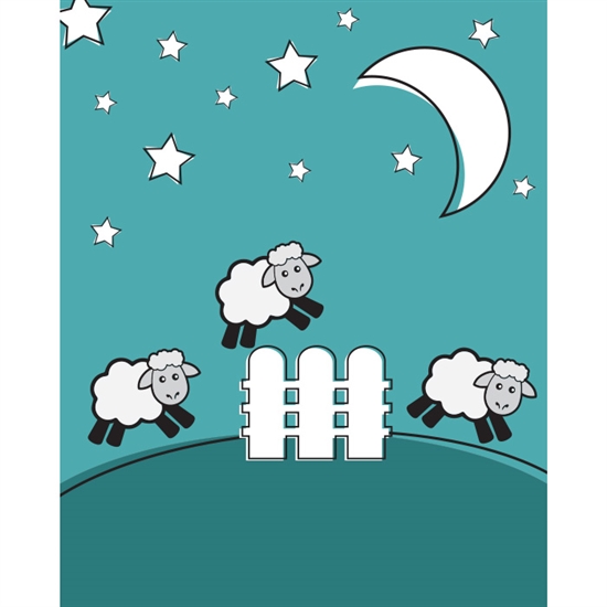 Counting Sheep Poseable Printed Backdrop