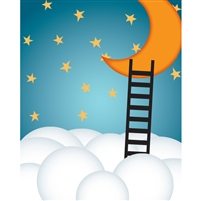Moon & Clouds Poseable Printed Backdrop