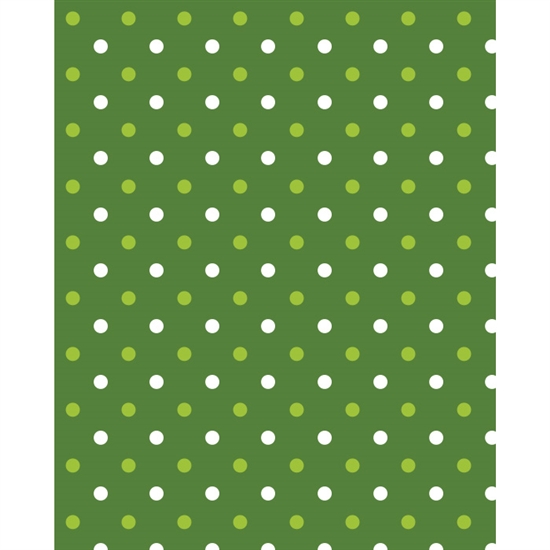 Green Polka Dots Printed Backdrop