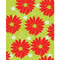 Large Red/Green Flowers Printed Backdrop