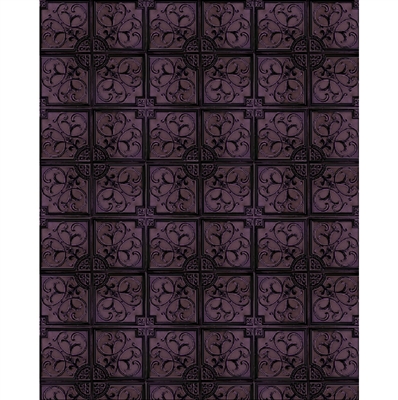 Distressed Purple Squares Printed Backdrop