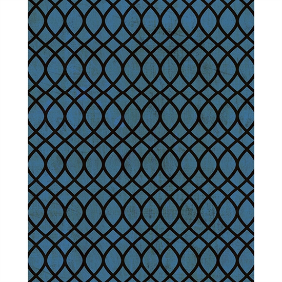 Blue and Black Waves Printed Backdrop