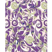 Purple & Green Floral Printed Backdrop