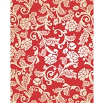 Red & Cream Roses Printed Backdrop