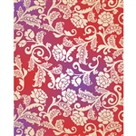Purple, Red & Cream Roses Printed Backdrop 045