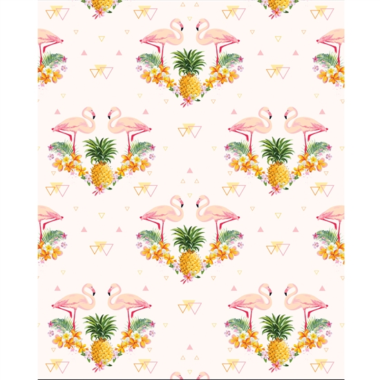 Tropical Flamingos Printed Backdrop