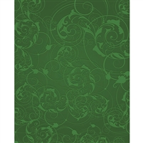 Green Floral Swirls Printed Backdrop