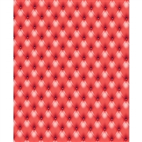Cherry Red Tufted Printed Backdrop