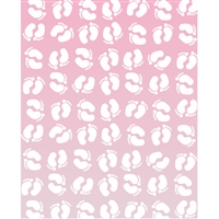 Pink Ombre Footprints Printed Backdrop