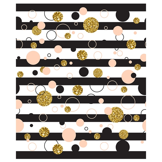 Abstract Dots on Stripes Printed Backdrop