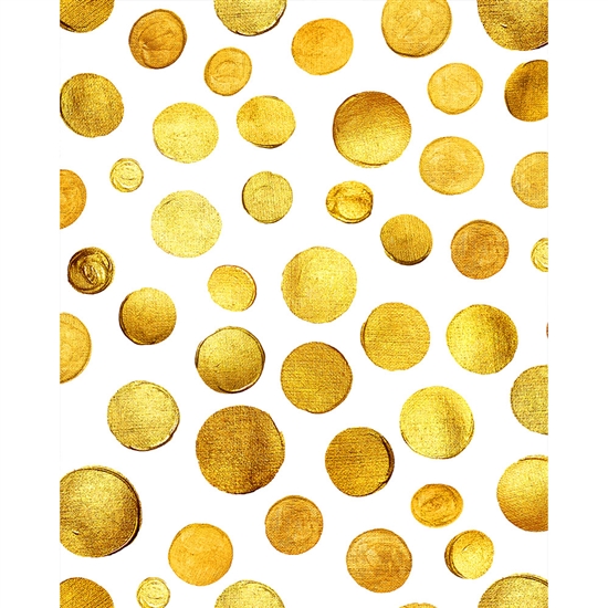 Painted Gold Dots Printed Backdrop