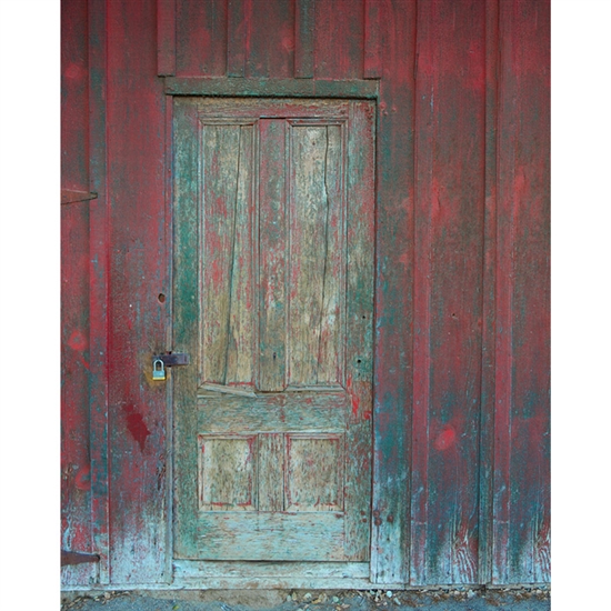 Rustic Barn Door Printed Backdrop