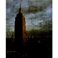 Grunge Empire State Building Printed Backdrop