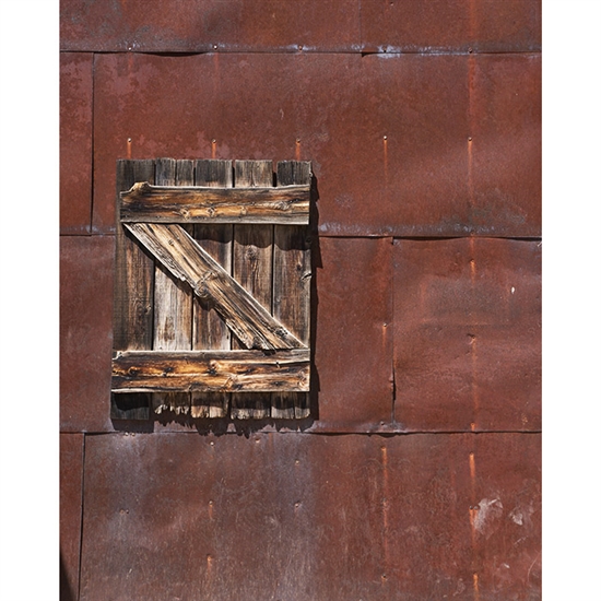Rusted Western Building Printed Backdrop