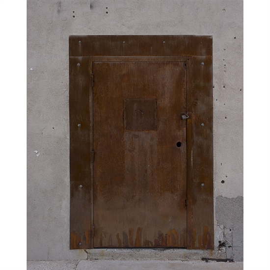 Rusted Access Door Printed Backdrop