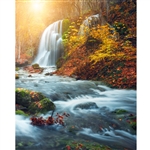 Autumn Waterfall Printed Backdrop