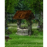 Enchanted Water Well Printed Backdrop