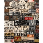 Foreign License Plates Printed Backdrop
