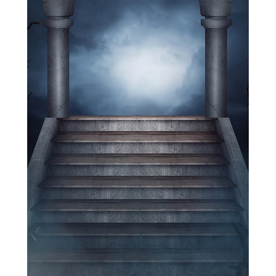 Mausoleum Stairs Printed Backdrop