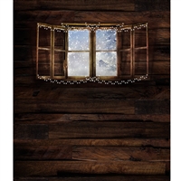 Cabin Window Printed Backdrop