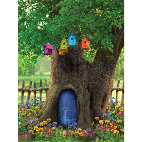 Fairytale Treehouse Printed Backdrop