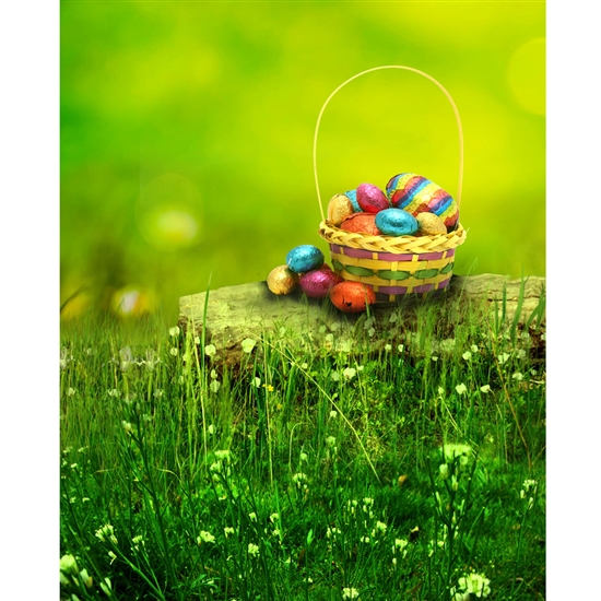 Easter Basket Printed Backdrop