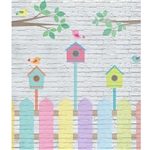 Spring Fence Printed Backdrop