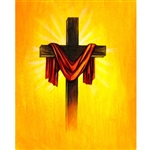 Cross with Red Sash Printed Backdrop