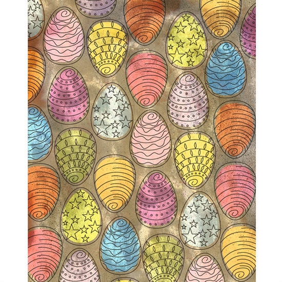 Decorated Easter Eggs Printed Backdrop