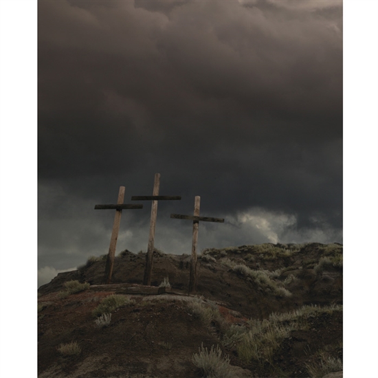 Wooden Crosses on a Hill