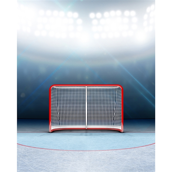 Hockey Goal Printed Backdrop