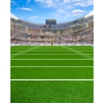 Bokeh Football Field Printed Backdrop