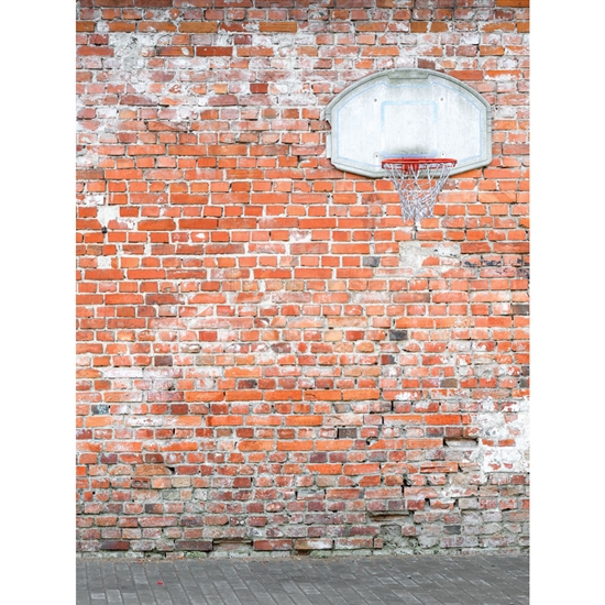 Bricks and Basketball Printed Backdrop