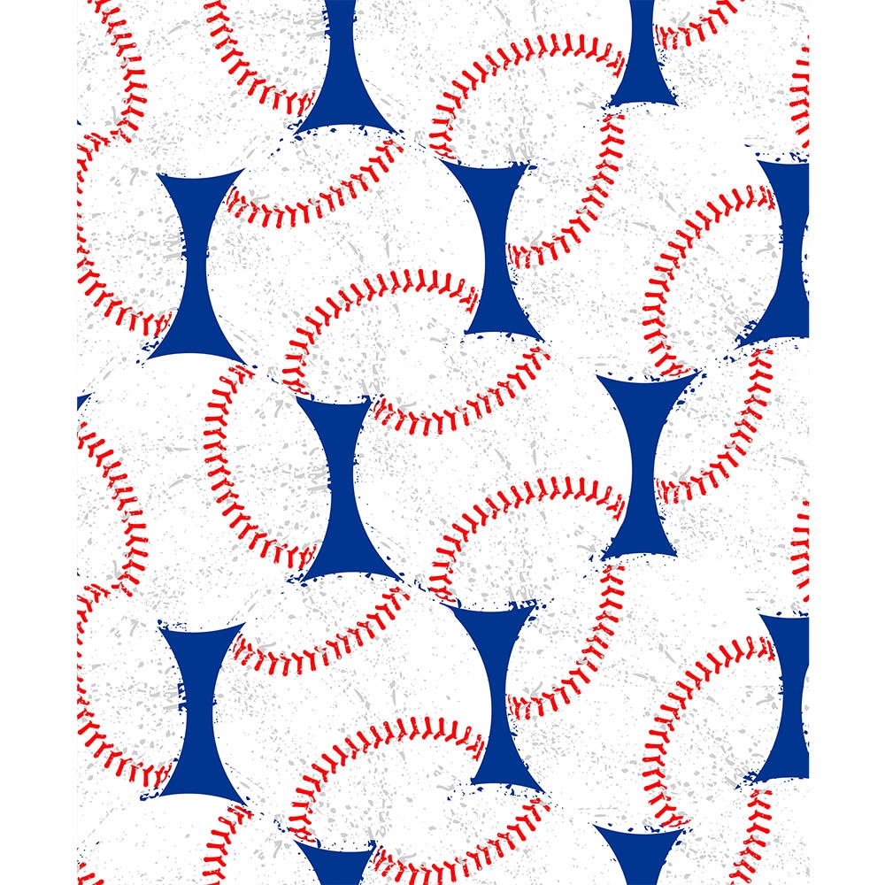 Red, White & Blue Baseball Printed Backdrop | Backdrop Express