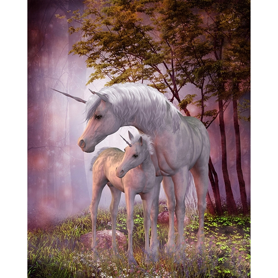 Unicorn Forest Printed Backdrop