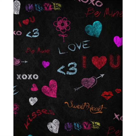Sweetheart Chalkboard Printed Backdrop