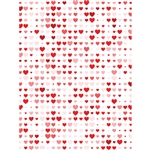 Valentine Heart Pattern Printed Backdrop